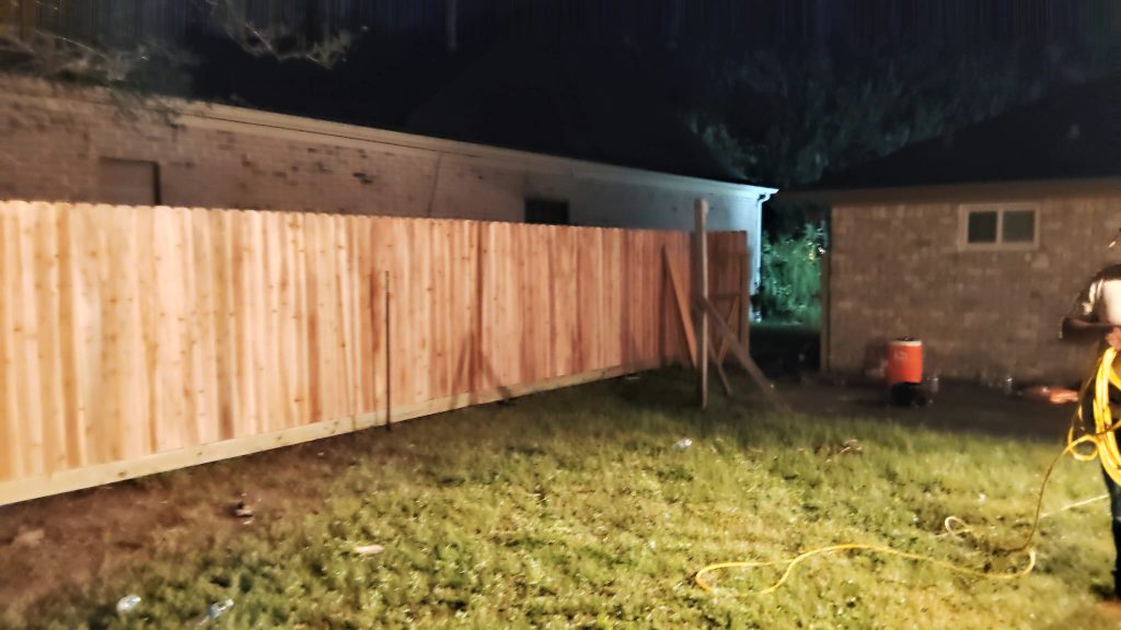 Crafting a 67-Foot Cedar Fence with Gate for Steve Den Bleyker in Houston Texas