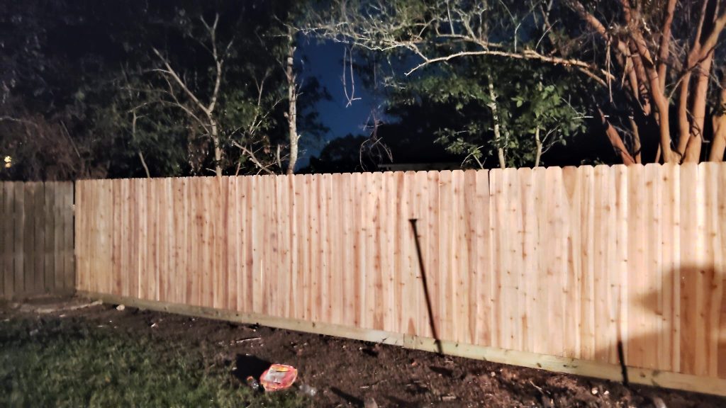 Crafting a 67-Foot Cedar Fence with Gate for Steve Den Bleyker in Houston Texas