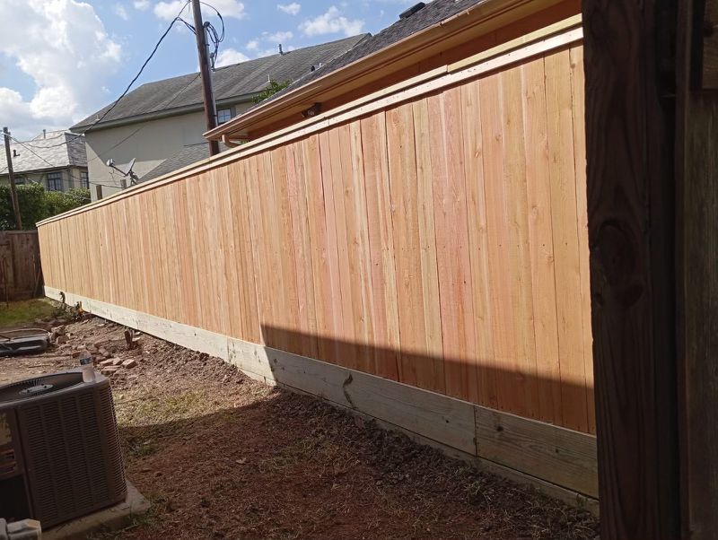 Creating a wooden fence in Pearland Texas