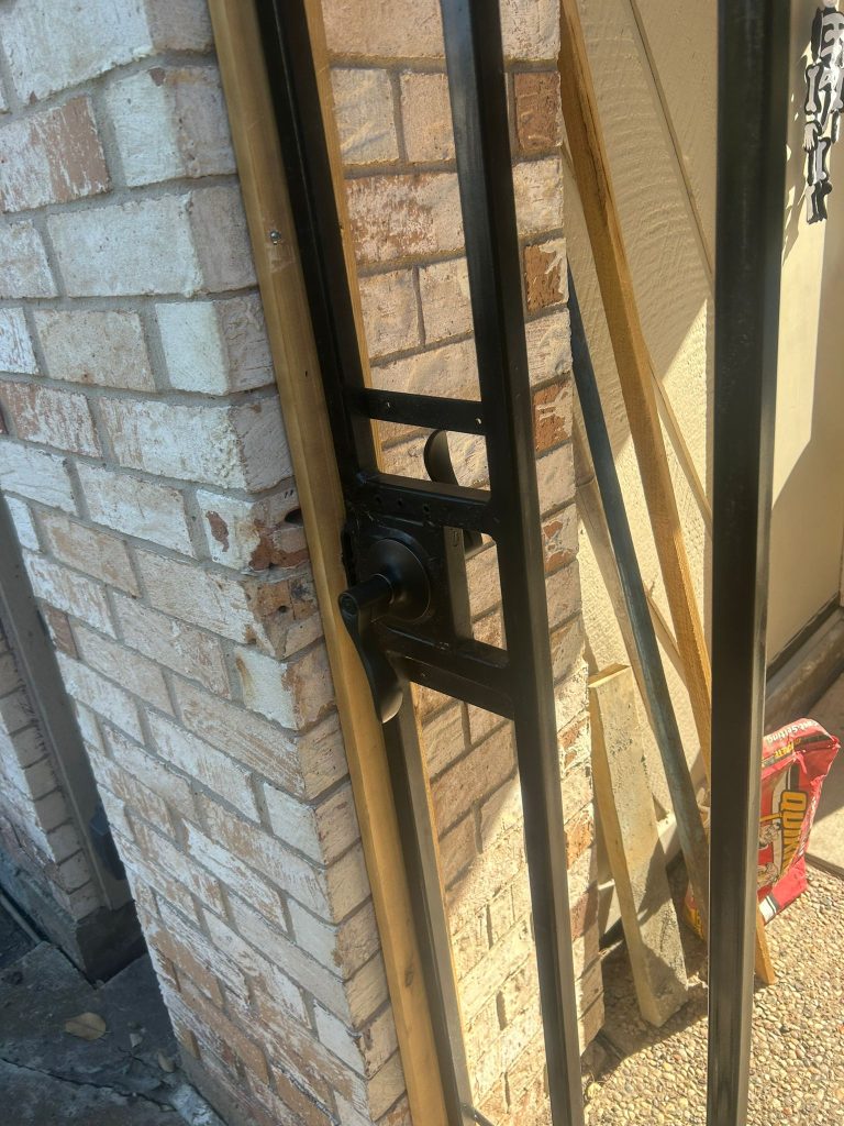 Installing a Custom Gate for Ramsey Horton in Pasadena Texas