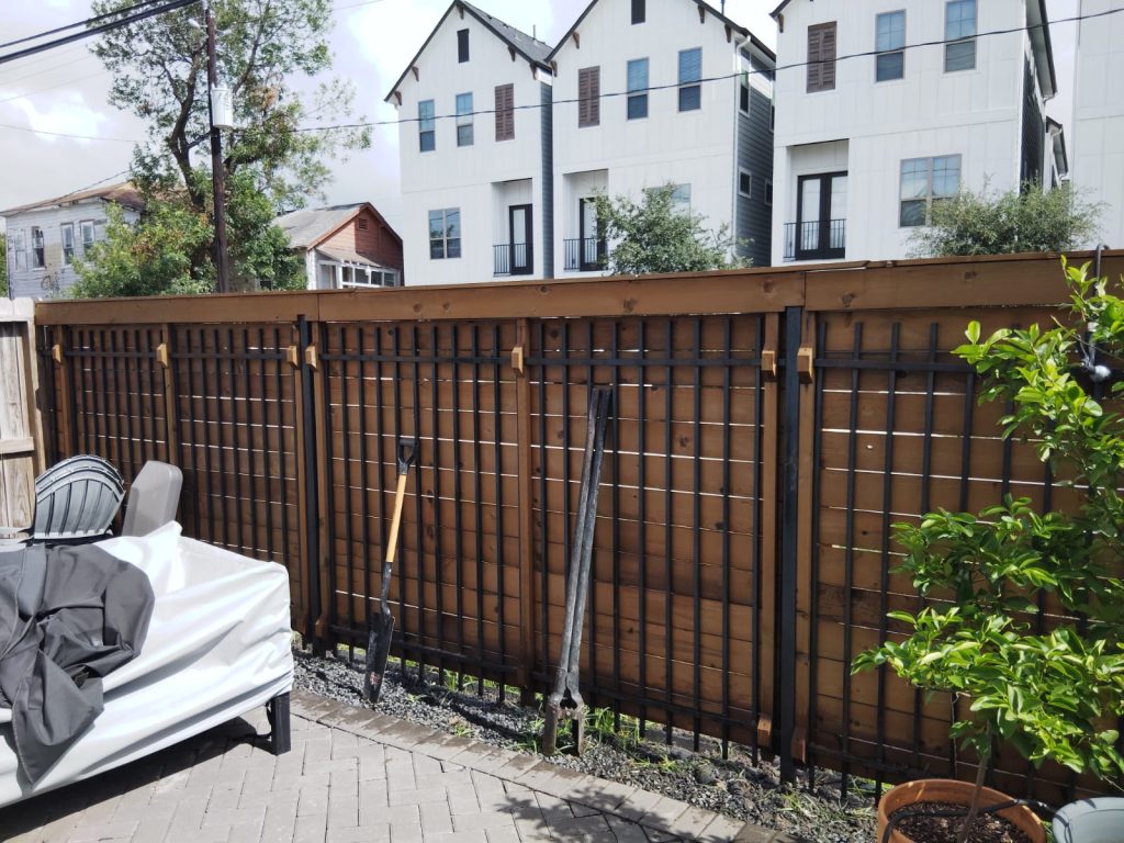 Repairing 49-Foot Wood + Iron Fence in Houston Texas