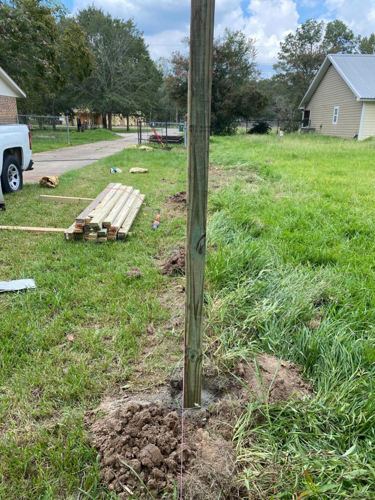 Transforming Sean Cowan’s Property with a 77’ Pine Fence in Rosenberg Texas